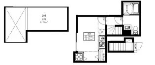 渋谷松見坂パークサイドヒルズ ロフト付【2階】の間取り