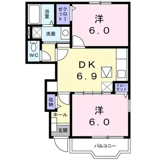 プレーヌ・フォンテーヌIVB【1階】の間取り