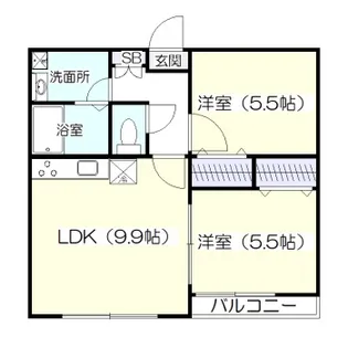 宮城県仙台市太白区金剛沢2【アパート】の間取り