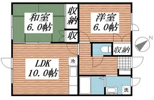 フェイス柏木 D【2階】の間取り