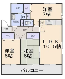 リゾートハイツ新生町A【2階】の間取り