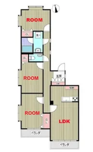 シティハイツ山手壱番館【2階】の間取り