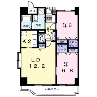 ラフィネ浦和【4階】の間取り