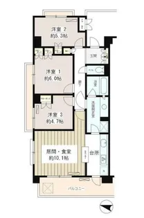 クラッサ目黒かむろ坂【1階】の間取り