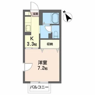 オーロハウス B【1階】の間取り
