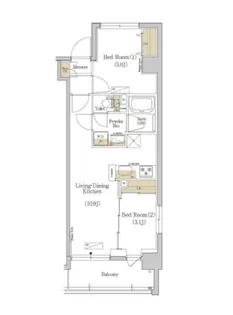 東京都墨田区立川3【マンション】の間取り