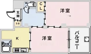 中間東雲ハイツ【1階】の間取り