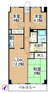 埼玉県さいたま市大宮区土手町3【マンション】の間取り
