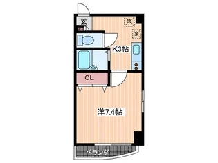 ニュ-ハ-ベスト【4階】の間取り