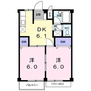 コーポあづまIII【1階】の間取り