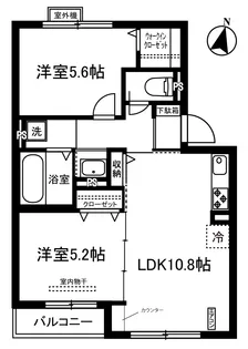 コウジィーコートII【2階】の間取り