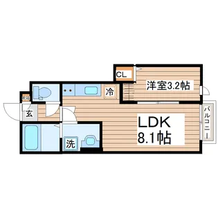 ディアコートII B棟【1階】の間取り
