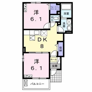 カレント桜が丘 A【1階】の間取り