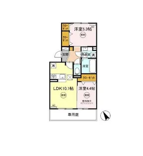 ラ・フェリーチェT【1階】の間取り