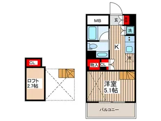 レジディア錦糸町II【2階】の間取り