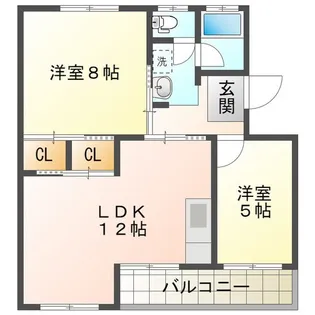 ヤマナハイツ【2階】の間取り