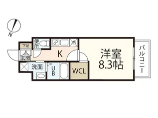 Le Penseur WK 東雲本町【4階】の間取り