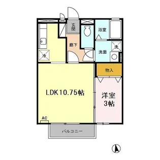 フロンティアハイツ【2階】の間取り