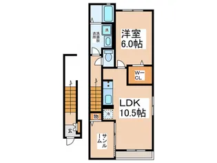 仮)エタン・ロッシII【2階】の間取り