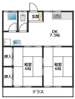 禅院アパート【1階】の間取り