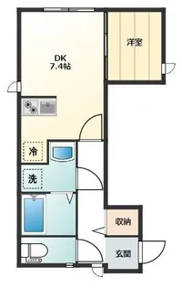 ファンテーヌ【1階】の間取り