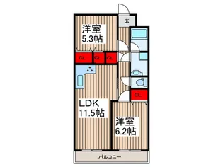 グランドマンション中内出【3階】の間取り