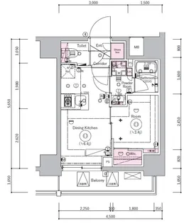 SYFORME YOKOHAMA-BANDOBASHI【5階】の間取り