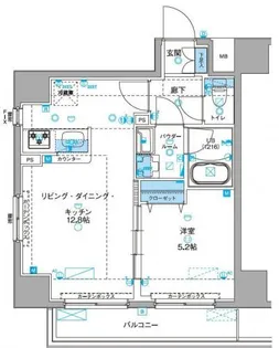 ジェノヴィア浅草IIIグリーンヴェール【7階】の間取り