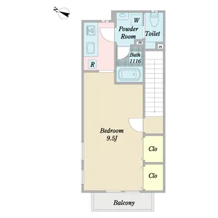 ホガース東が丘【2階】の間取り