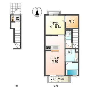 エスパティオン【2階】の間取り