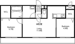 マグノリア【2階】の間取り