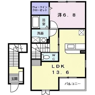 シアンドバリーK【2階】の間取り