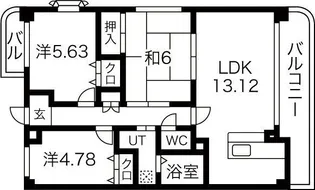 フィオーレ観月【5階】の間取り