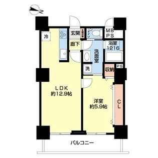 ツインタワーすみとし住吉館【20階】の間取り