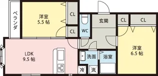 マ・メゾン参番館【1階】の間取り