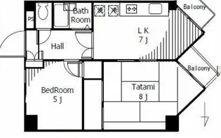 クロープ平和台【5階】の間取り