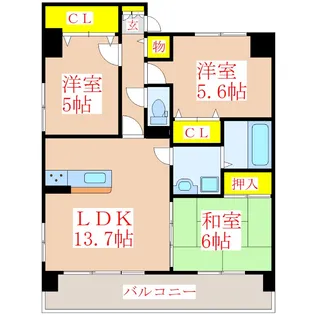 ベイシス隼人【3階】の間取り
