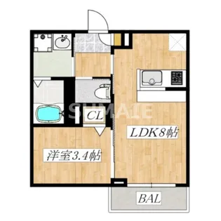 rh Nishiomiya【2階】の間取り