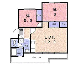 リバーサイド【1階】の間取り