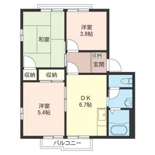 グリーンハイツ【2階】の間取り