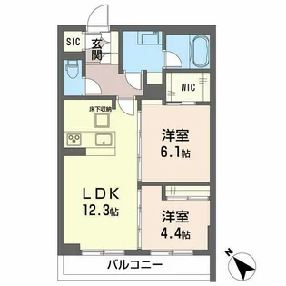 フェリシード野沢【1階】の間取り
