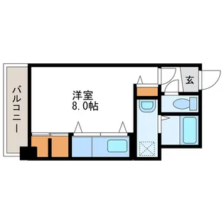 ブランノワールN13.exe【8階】の間取り