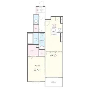 レヴィスタ茜部ウエスト【1階】の間取り