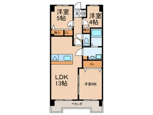 コスモ・ザ・パークイースト2【7階】の間取り