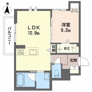 アンソレイエ【3階】の間取り