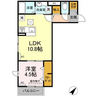 D room高須【3階】の間取り