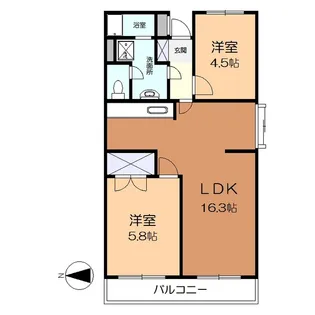 カーサーあざみ野【2階】の間取り