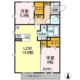 Coral Reef M/Coral Reef T M【3階】の間取り