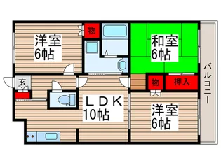 ランドハイツ西浦和【2階】の間取り