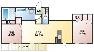 セジュール・ラ・フレーズ【1階】の間取り